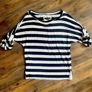 Olive Olivia- black and white striped top - Medium